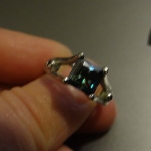 2.21ct vvs1 MOISSANITE DIAMOND SILVER RING